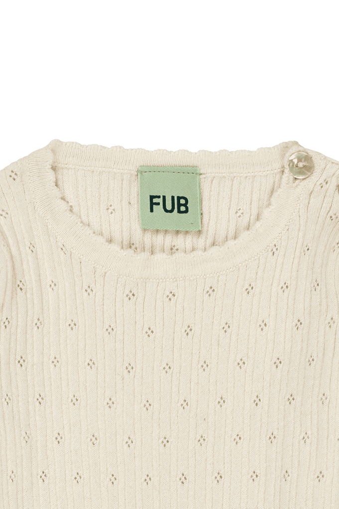 FUB / Baby Pointelle Body / Ecru — billede 2