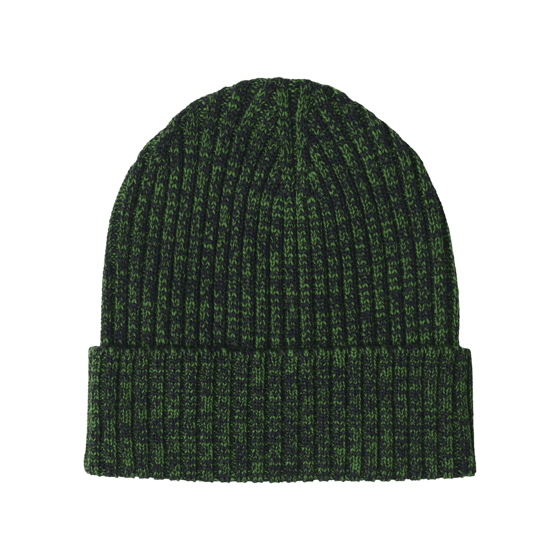FUB / Rib Beanie Uld Hue / Forest Dark Navy Melange