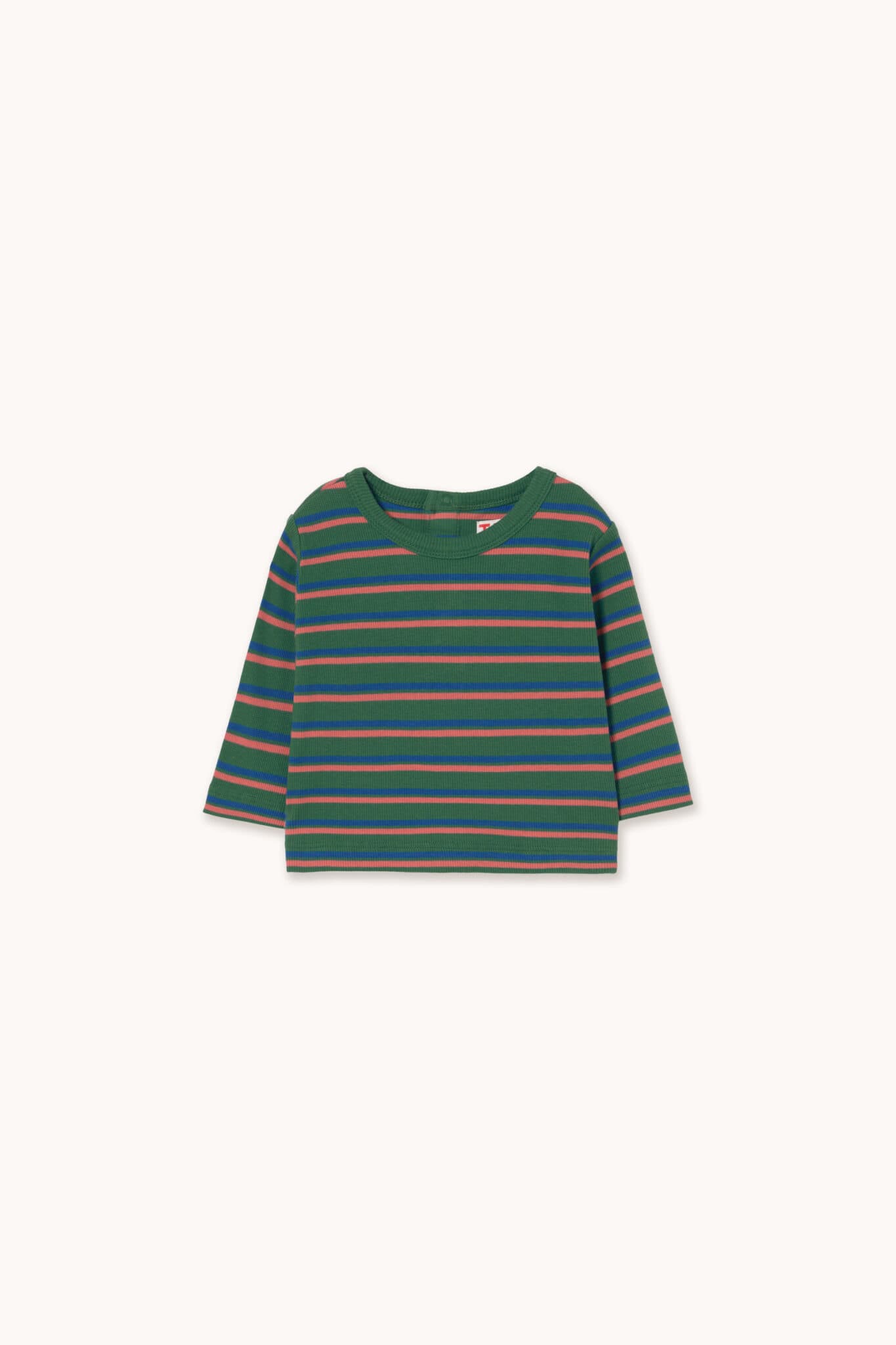 Tiny Cottons / Duo Stripes Rib Baby bluse / Grøn — billede 1