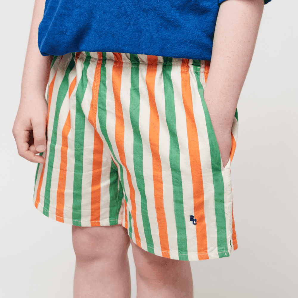 Bobo Choses / Stribede Shorts / orange grøn — billede 1