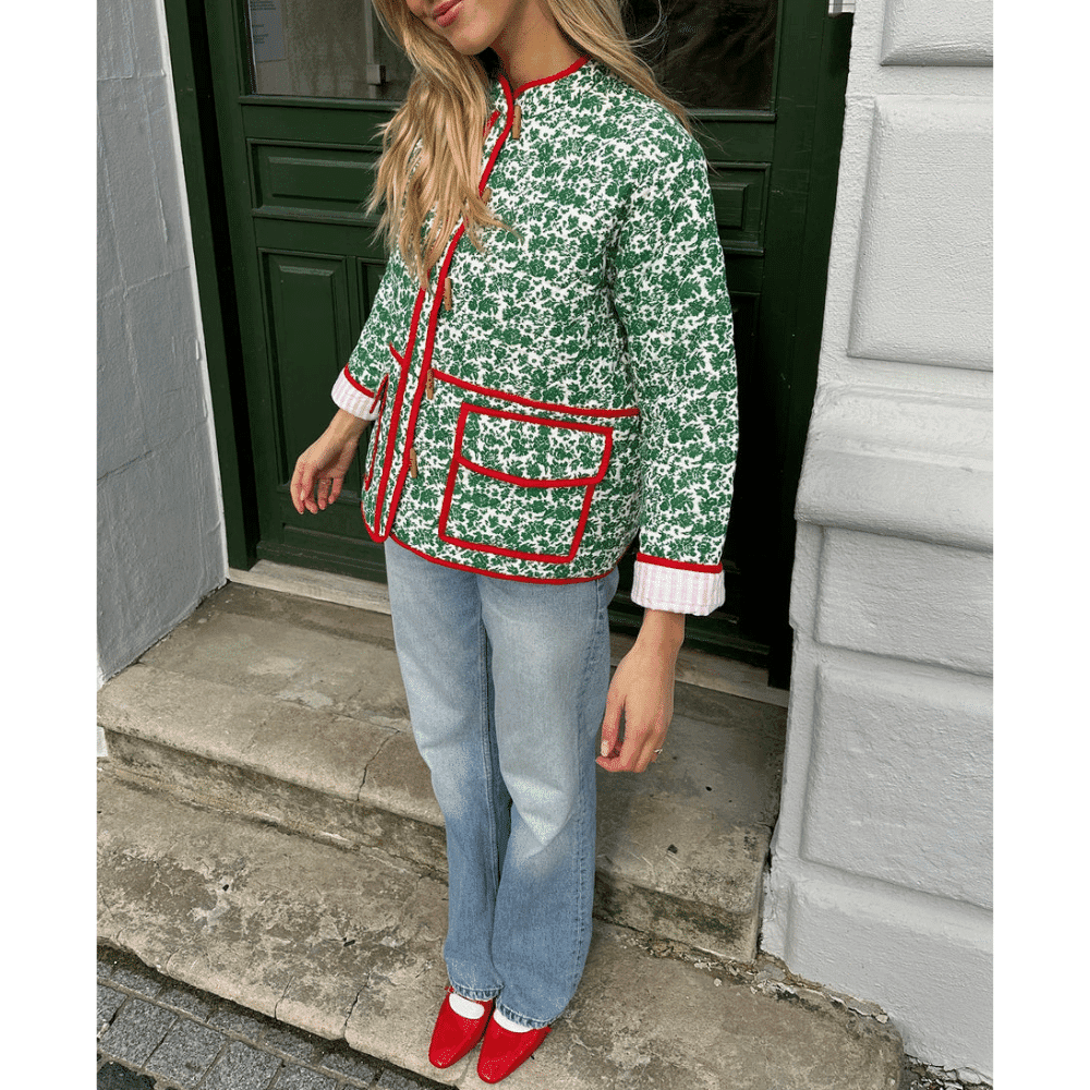 Sissel Edelbo / Adriane Quilted Jakke / Green Garden — billede 3