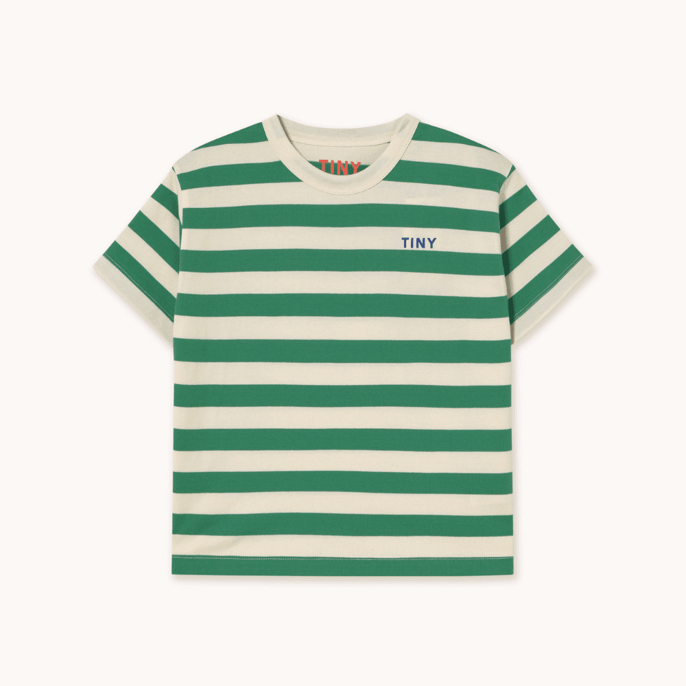 Tiny Cottons / Stribet T-shirt / Grøn — billede 1