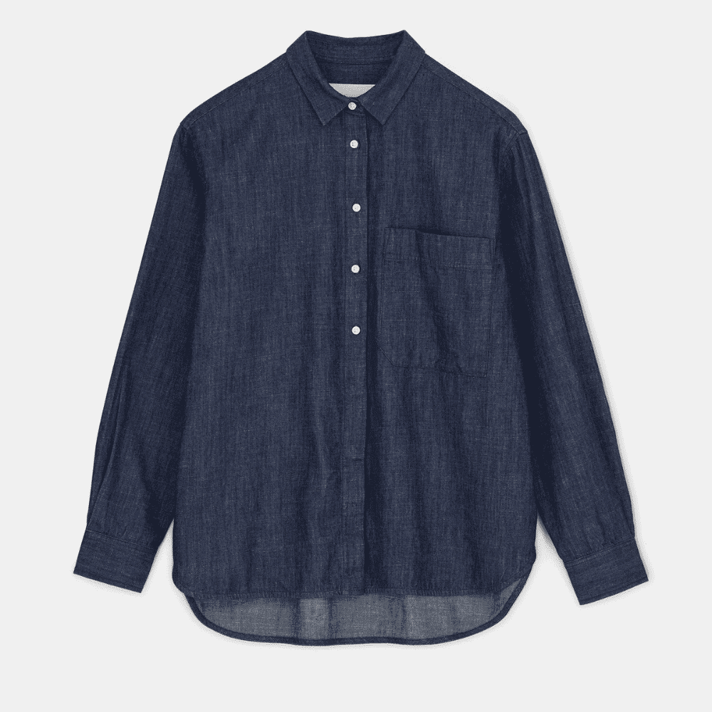 Aiayu / Lynette Skjorte Denim / Dark Blue Jeans — billede 1