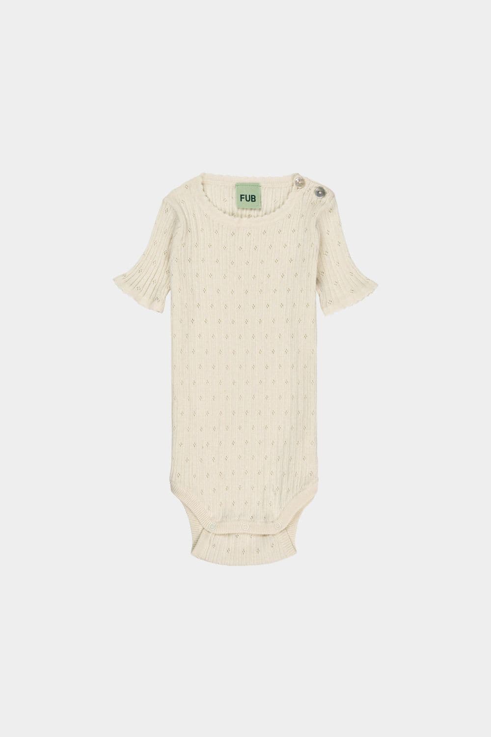 FUB / Baby Pointelle Body / Ecru — billede 1
