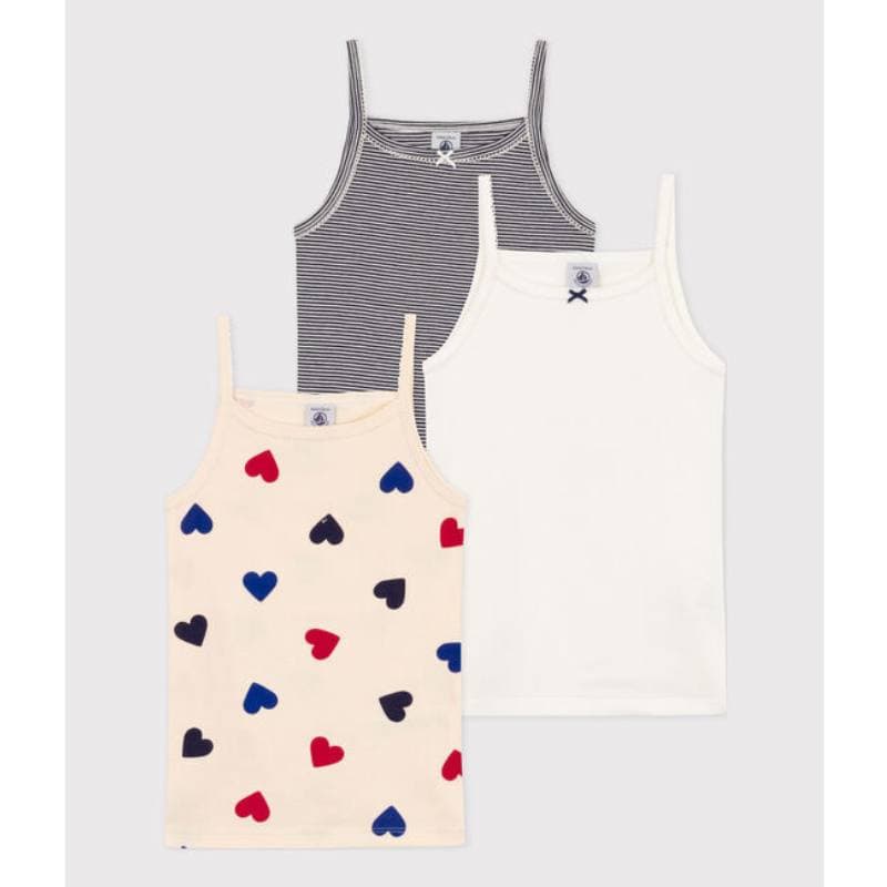 Petit Bateau / 3-pak strop undertrøjer — billede 1