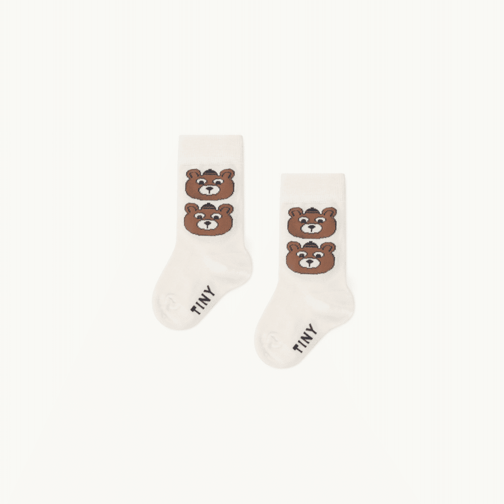 Tiny Cottons / Baby strømper med bjørne / vanilla — billede 2