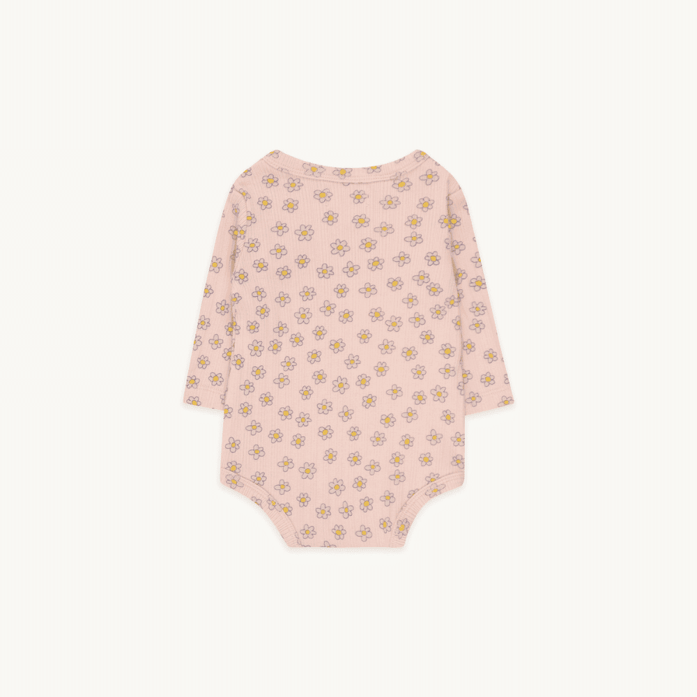 Tiny Cottons / Body med krydslukning margueritter / lyserød — billede 2