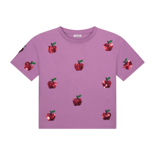 daily brat palliet t-shirt med æbler