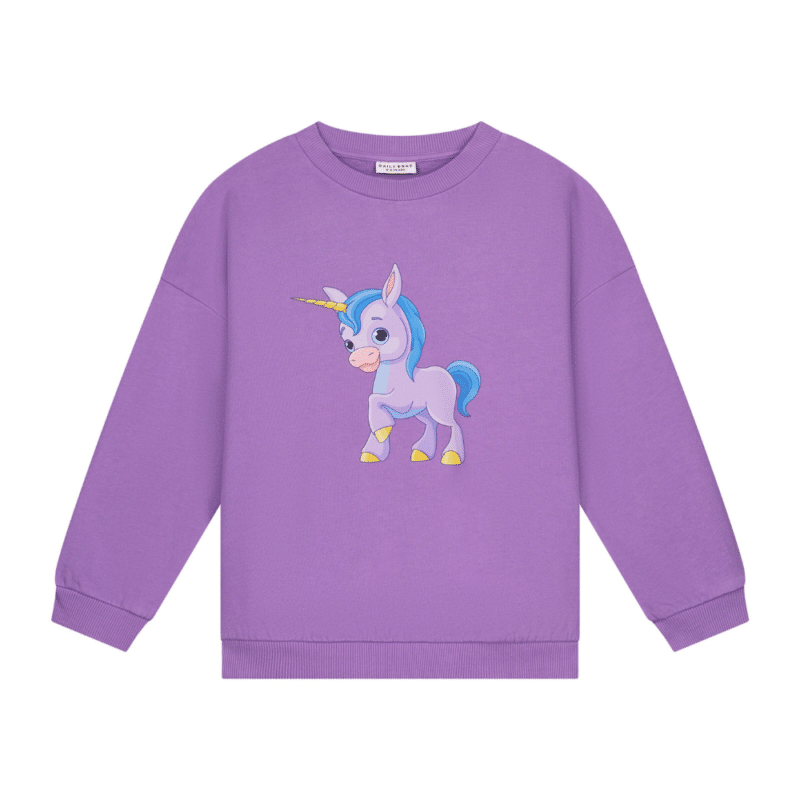 Daily Brat enhjørning sweatshirt lavender