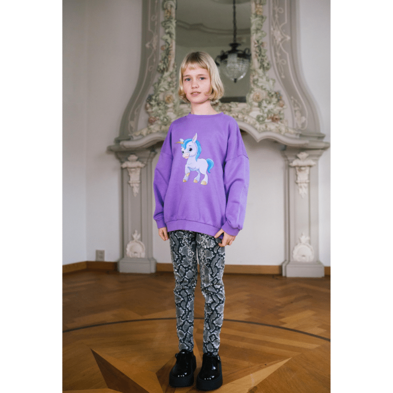 Daily Brat enhjørning sweatshirt lavender