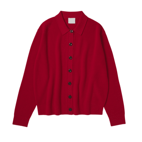 FUB woman polo cardigan i rød