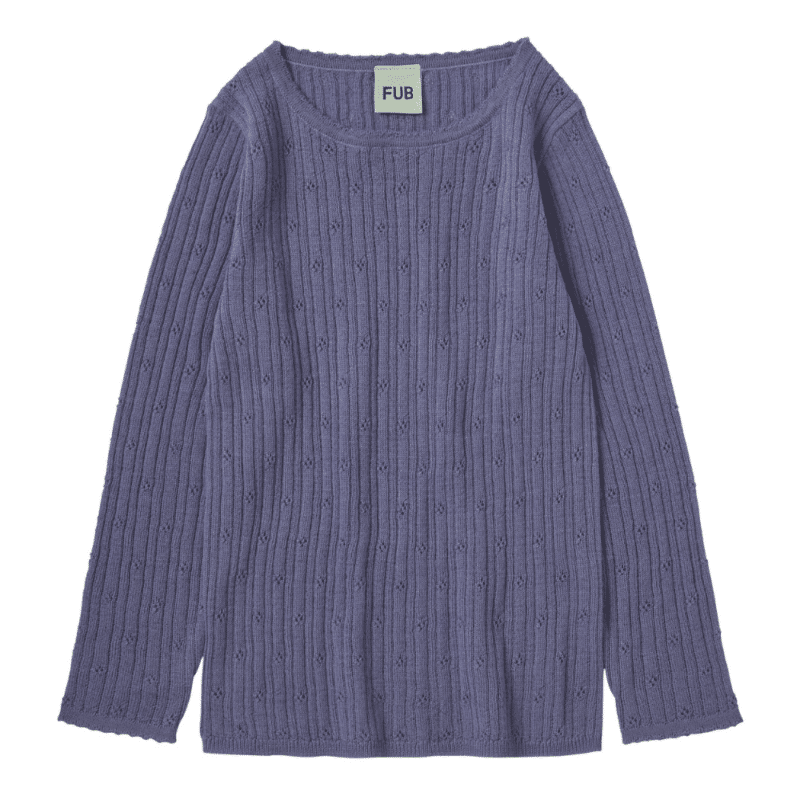 Fub pointelle uld bluse dusty violet