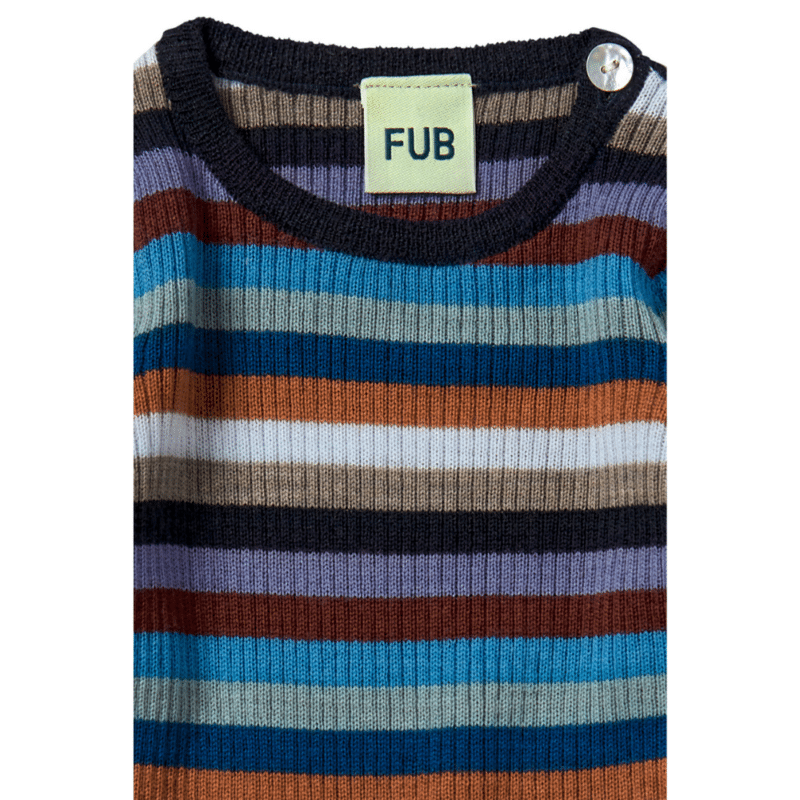 FUB baby rib uld bluse multi striber