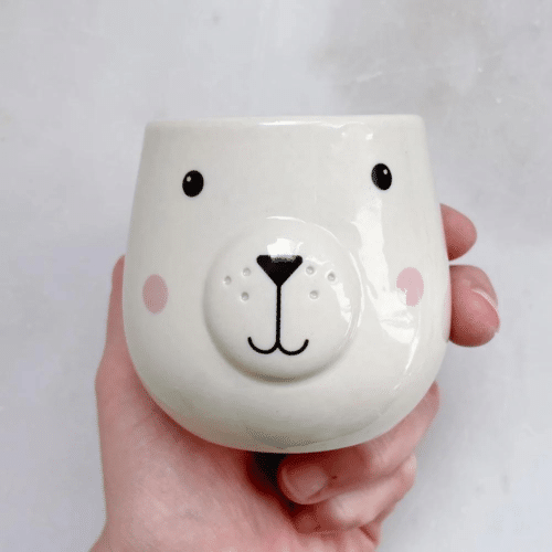 pi bjorg kiddo cup keramik kop til børn med bjørnemotiv