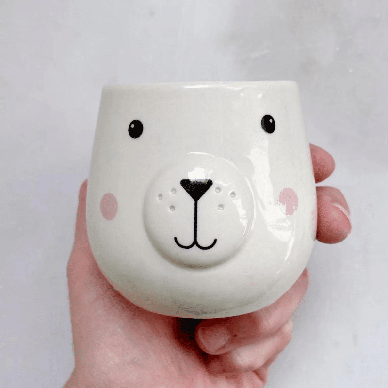 pi bjorg kiddo cup keramik kop til børn med bjørnemotiv