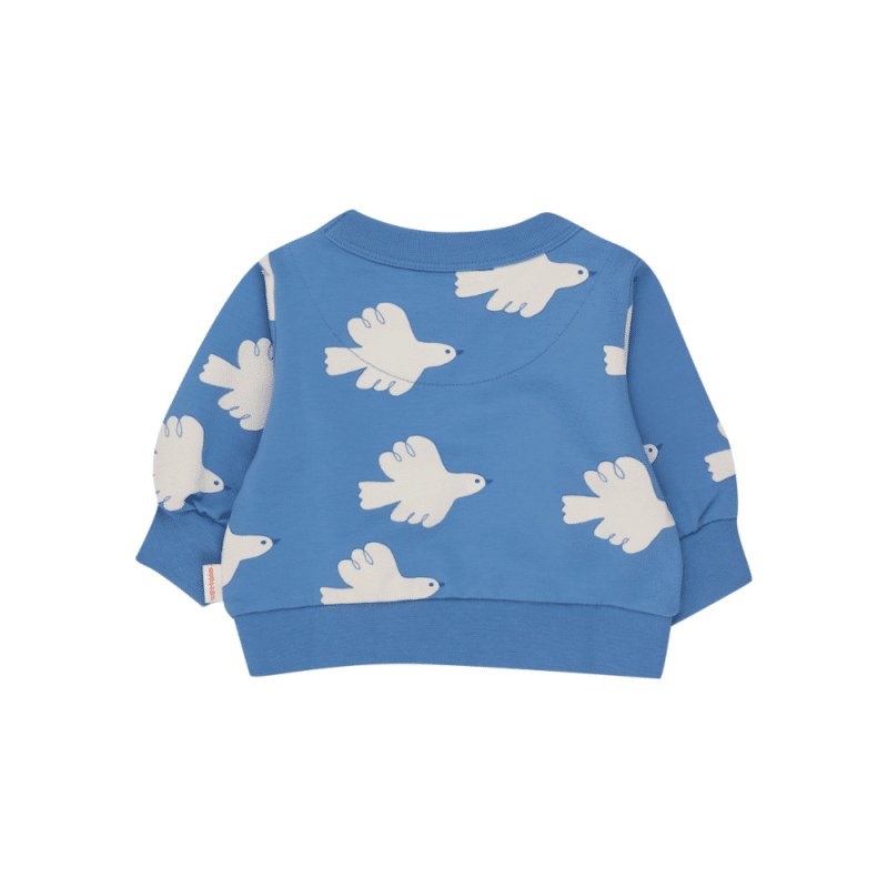 tiny cottons sweatshirt med duer. Doves sweatshirt blue.