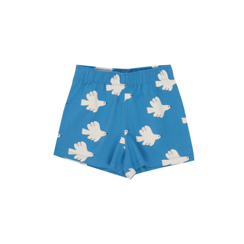 Tiny cottons shorts blå med duer. Doves shorts azure.