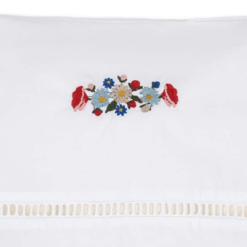 konges sløjd babysengetøj hvidt med blossom broderi